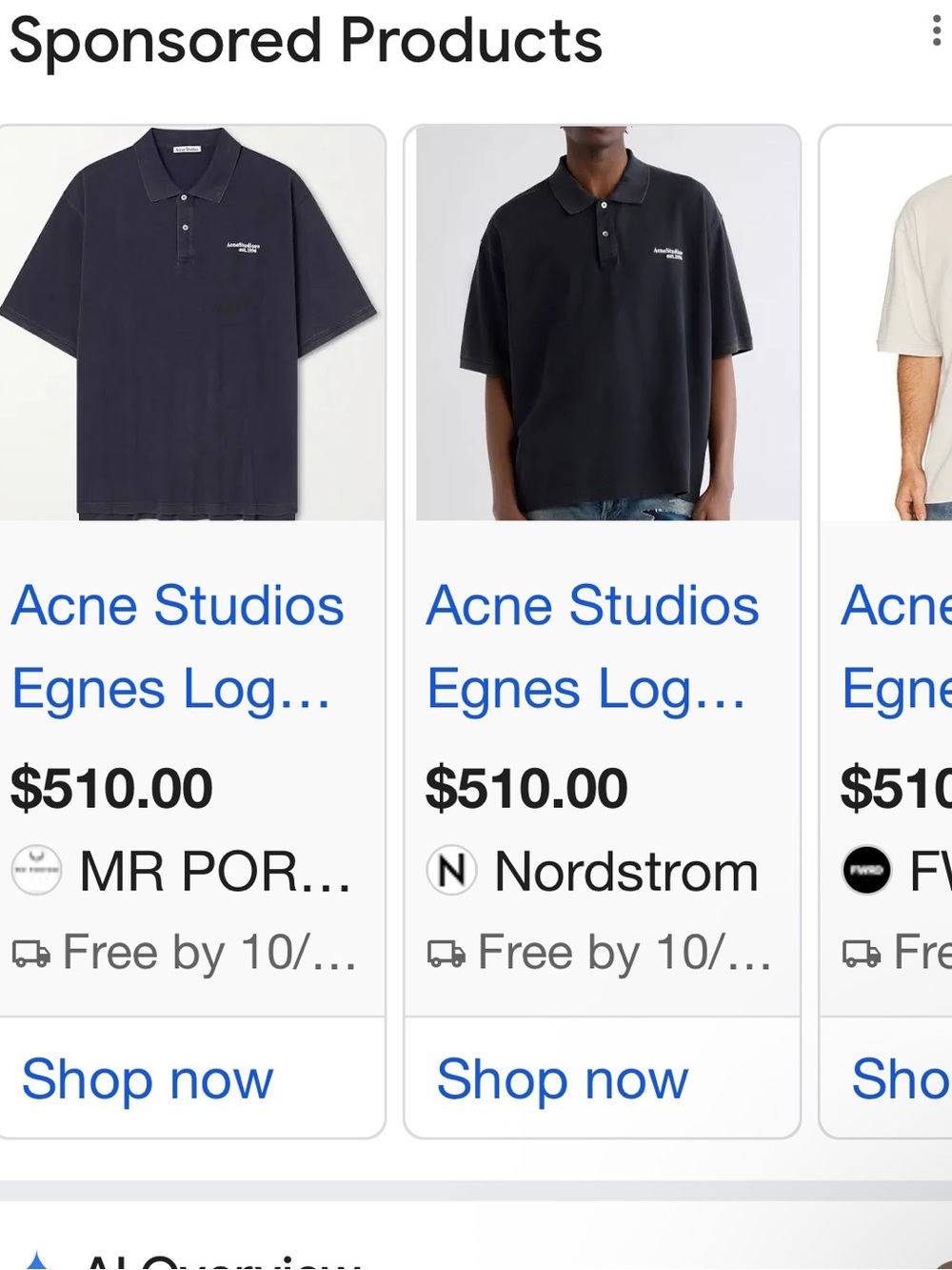 Acne Studios Egnes Logo Cotton Piqué Polo
$510.00 Black size M medium men’s - Picture 13 of 13